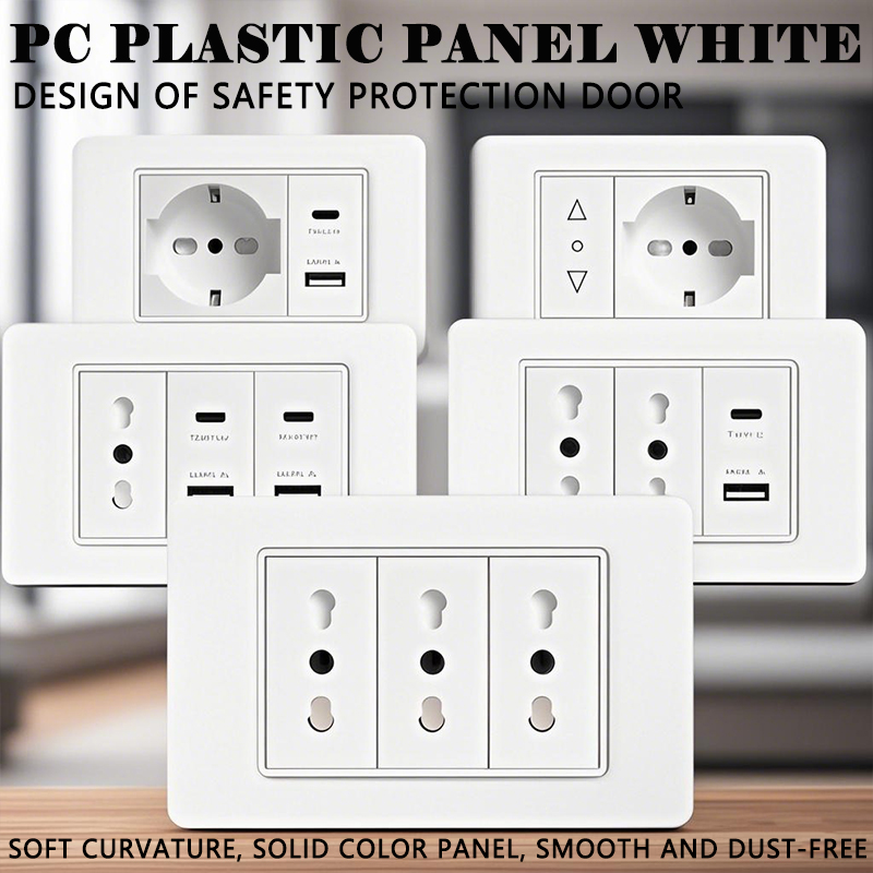 Smart Home For Pc - 118 PC Plastic Panel Socket USB