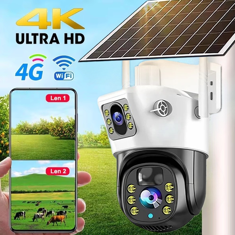 Smart Home Outdoor Camera - 4G / WiFi Solar Camera Dual