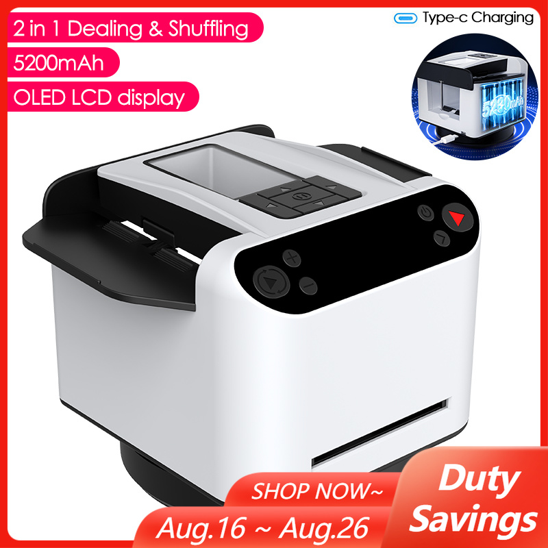 Smart Home Solution - 5200mAh Rechargeable 2-in-1 Automatic Cards Dealing