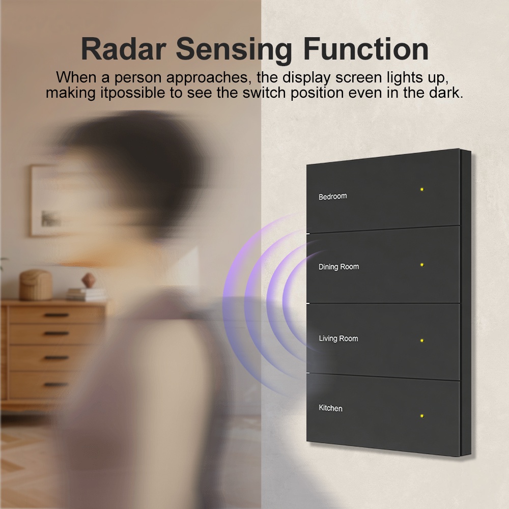 Manhot DIY Name Switch Zigbee  - đánh giá và giá Smart Home Display
