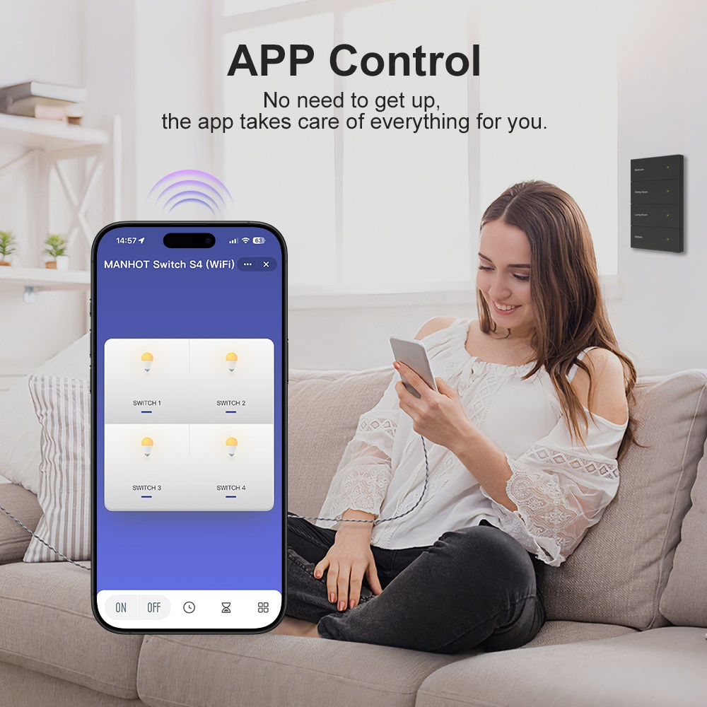 Manhot DIY Name Switch Zigbee  - đánh giá và giá Smart Home Display