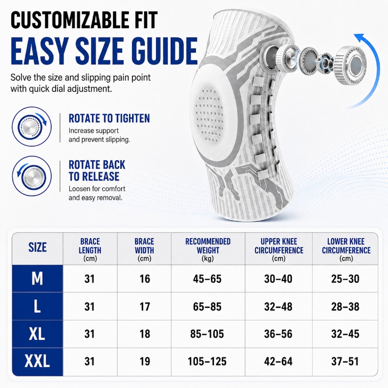 Smart Knob Knee Brace Patella  - đánh giá và giá Smart Home Wellness