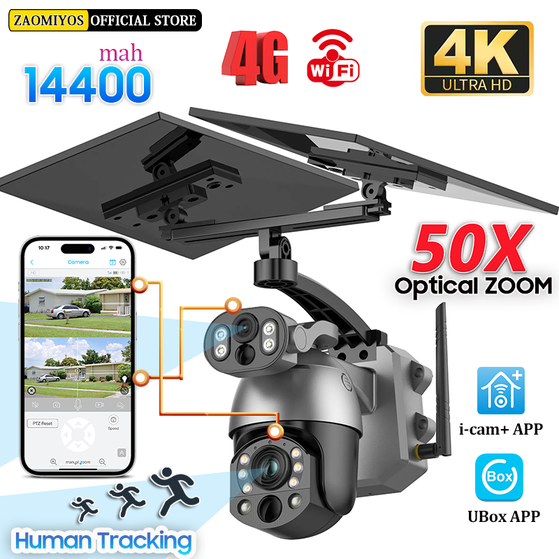 4K 50X ZOOM 10MP Solar Camera  - đánh giá và giá Smart Home Outdoor Camera