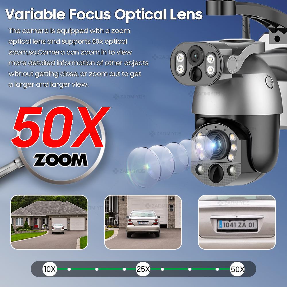 4K 50X ZOOM 10MP Solar Camera  - đánh giá và giá Smart Home Outdoor Camera