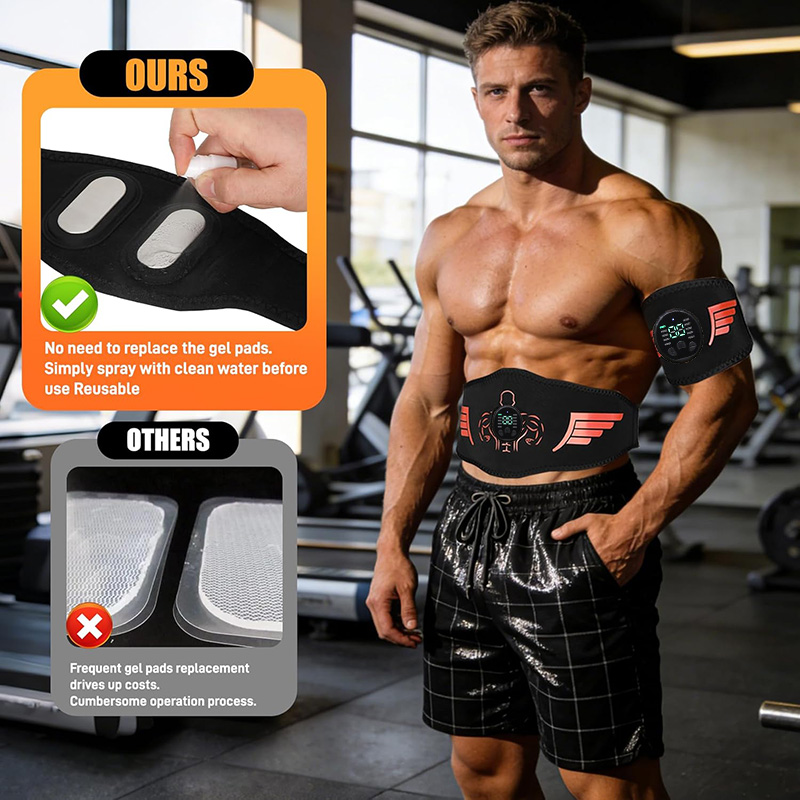 USB Recharge EMS Muscle Toner  - đánh giá và giá Smart Home Gym