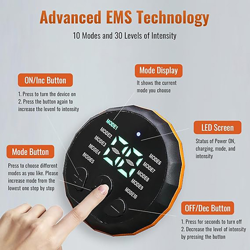USB Recharge EMS Muscle Toner  - đánh giá và giá Smart Home Gym